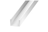 white PVC U channel profile edge trim